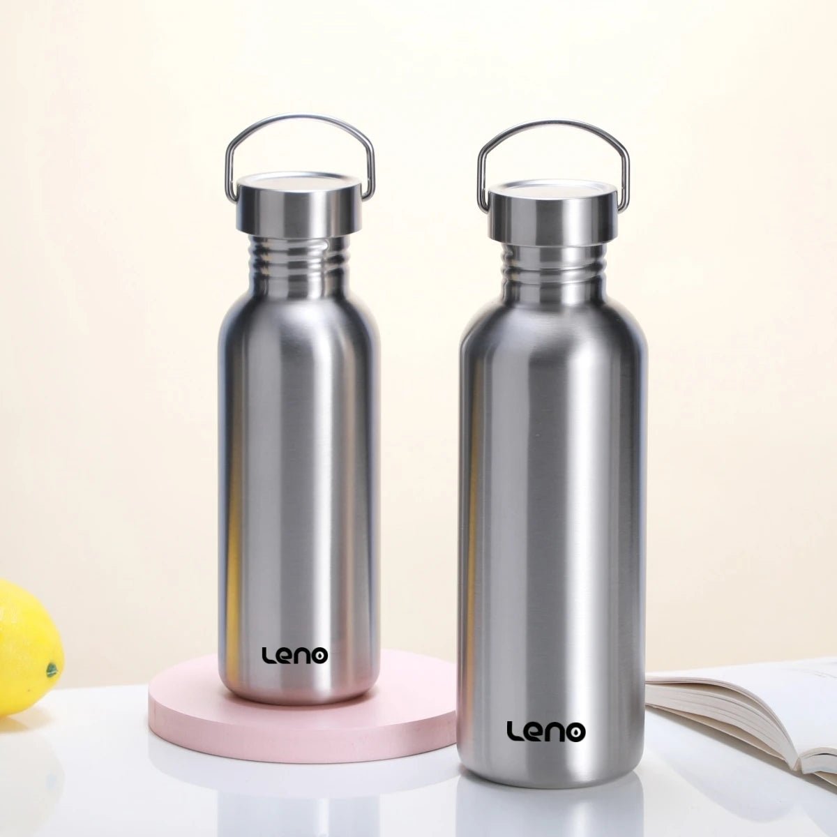 LENO | Bouteille d'Eau en Acier Inoxydable Grande Capacité | Flacon à Large Ouverture | Simple Paroi - Prati - Kitchen