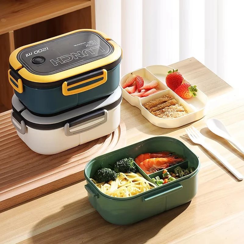 lunch box bento 1200ml avec sac isotherme - boîte repas étanche à 2 niveaux - Prati - Kitchen