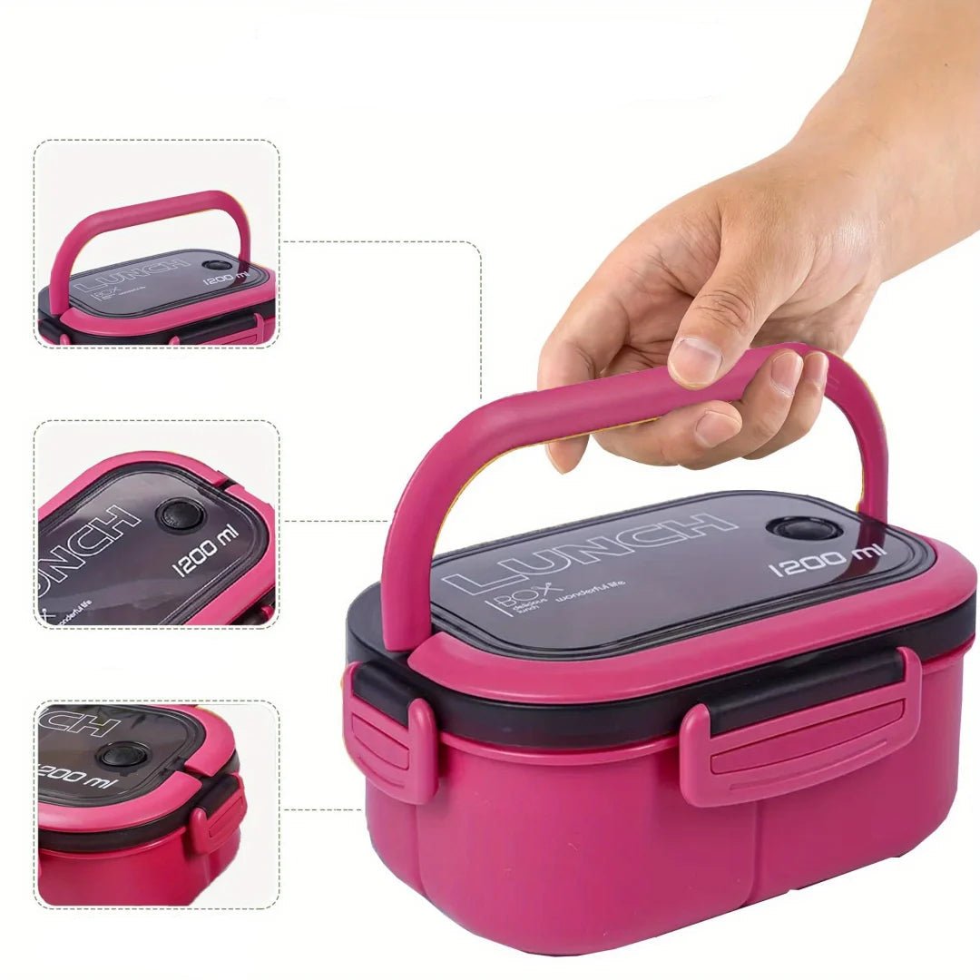 lunch box bento 1200ml avec sac isotherme - boîte repas étanche à 2 niveaux - Prati - Kitchen