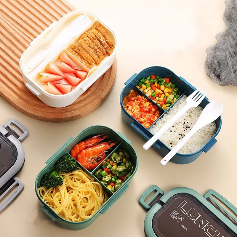 lunch box bento 1200ml avec sac isotherme - boîte repas étanche à 2 niveaux - Prati - Kitchen