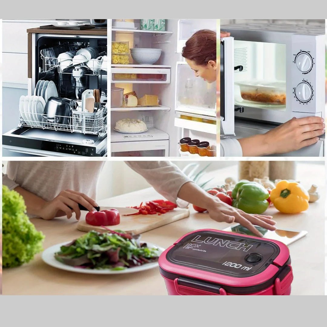 lunch box bento 1200ml avec sac isotherme - boîte repas étanche à 2 niveaux - Prati - Kitchen