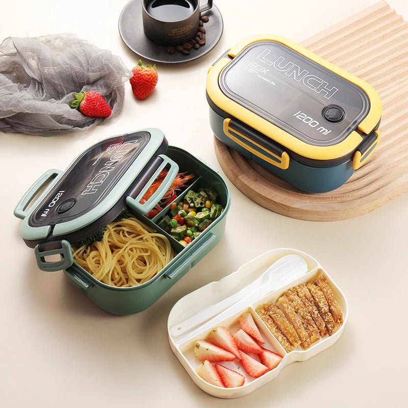 lunch box bento 1200ml avec sac isotherme - boîte repas étanche à 2 niveaux - Prati - Kitchen