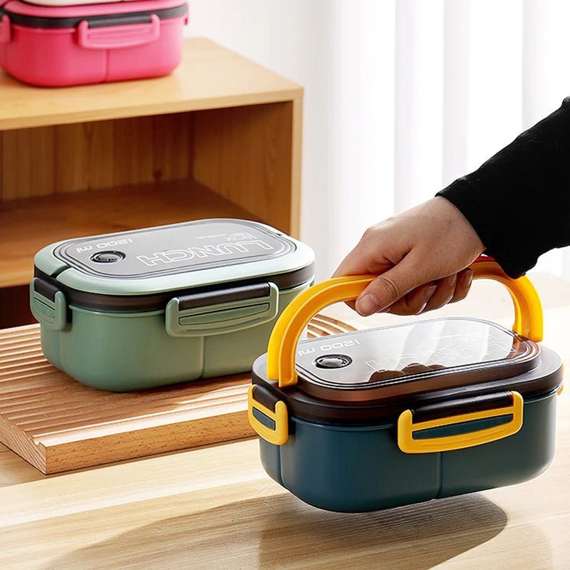 lunch box bento 1200ml avec sac isotherme - boîte repas étanche à 2 niveaux - Prati - Kitchen