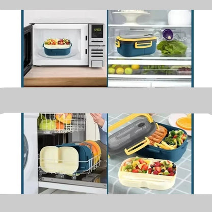lunch box bento 1200ml avec sac isotherme - boîte repas étanche à 2 niveaux - Prati - Kitchen