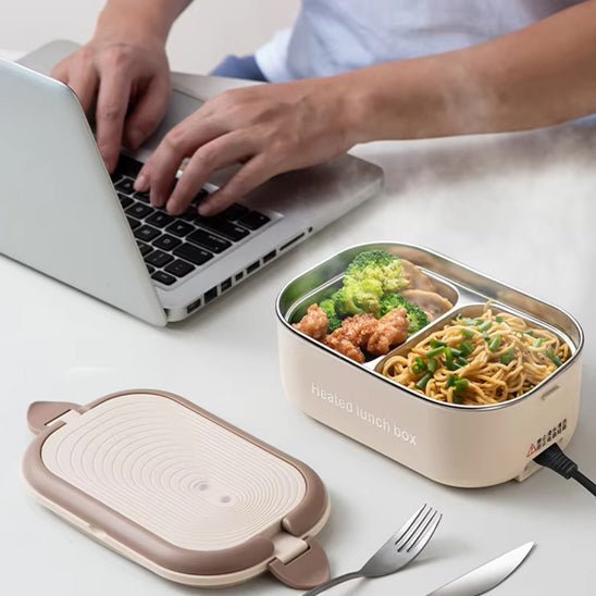 lunch box chauffante électrique - gamelle 1.5L en inox pour voiture et bureau (12V/220V) - Prati - Kitchen