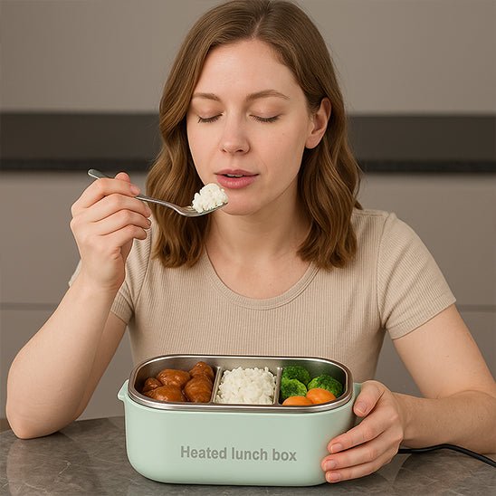 lunch box chauffante électrique - gamelle 1.5L en inox pour voiture et bureau (12V/220V) - Prati - Kitchen