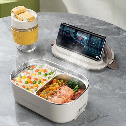 lunch box chauffante électrique - gamelle 1.5L en inox pour voiture et bureau (12V/220V) - Prati - Kitchen