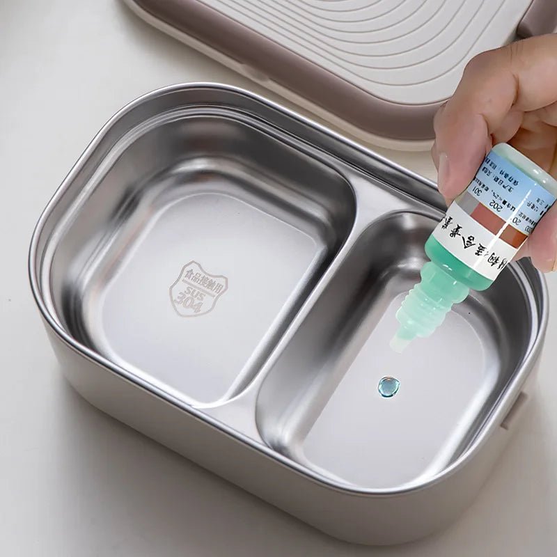 lunch box chauffante électrique - gamelle 1.5L en inox pour voiture et bureau (12V/220V) - Prati - Kitchen