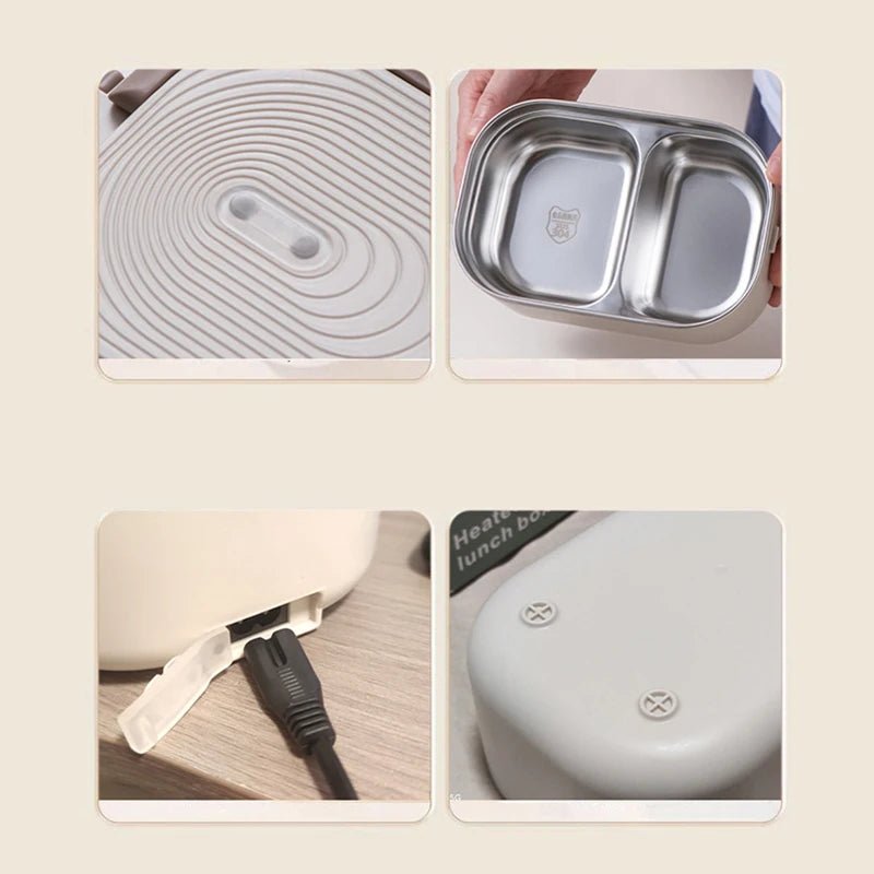 lunch box chauffante électrique - gamelle 1.5L en inox pour voiture et bureau (12V/220V) - Prati - Kitchen