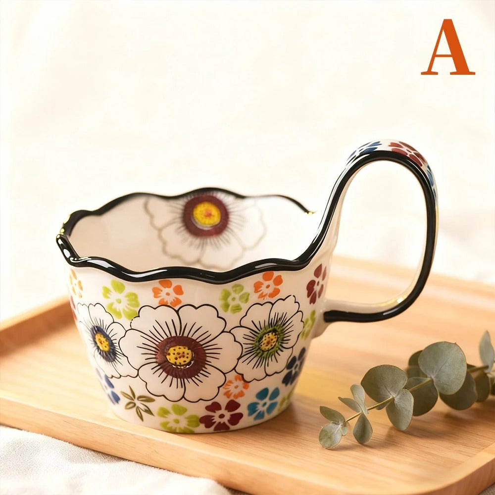 Tasse céramique florale