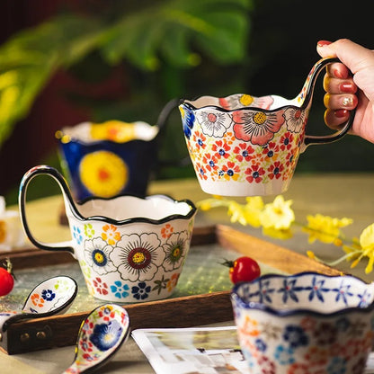 Tasse céramique florale