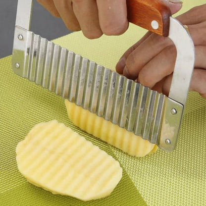 Couteau ondulé pommes de terre acier inox