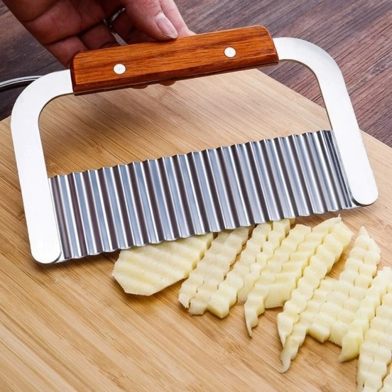 Couteau ondulé pommes de terre acier inox