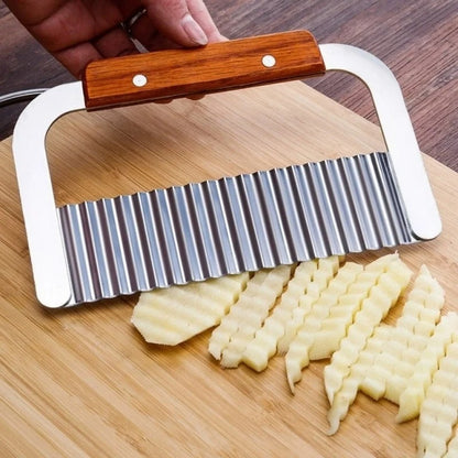 Couteau ondulé pommes de terre acier inox