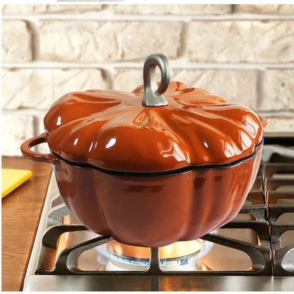 Cocotte en fonte émaillée citrouille 24cm