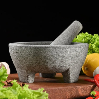Mortier et pilon en granit naturel