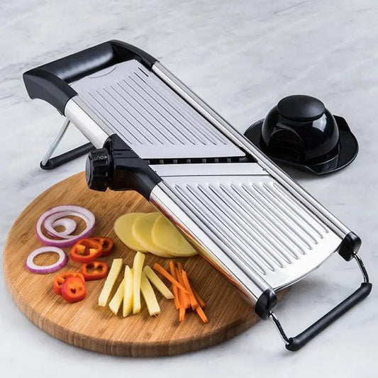 mandoline de cuisine Professionnelle Réglable INOX - Coupe Légumes Multi - Lames Sécurisée - Prati - Kitchen