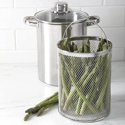 Marmite Haute Précision pour Friture et Cuisson Vapeur en Acier Inoxydable 18/10 avec Panier Égouttoir | Économie d’Huile et Qualité Pro - Prati - Kitchen