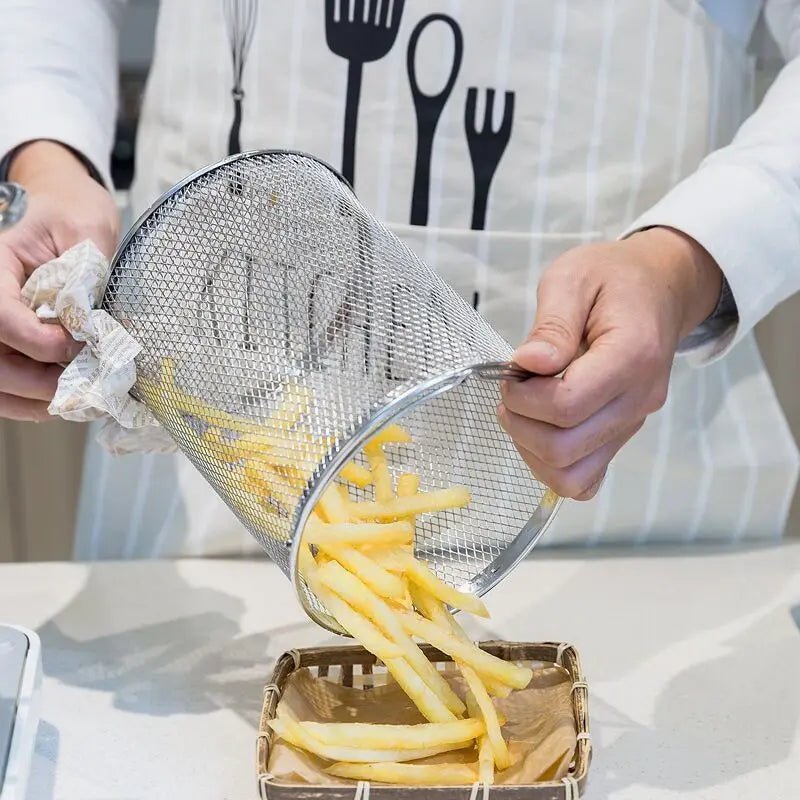 Marmite Haute Précision pour Friture et Cuisson Vapeur en Acier Inoxydable 18/10 avec Panier Égouttoir | Économie d’Huile et Qualité Pro - Prati - Kitchen