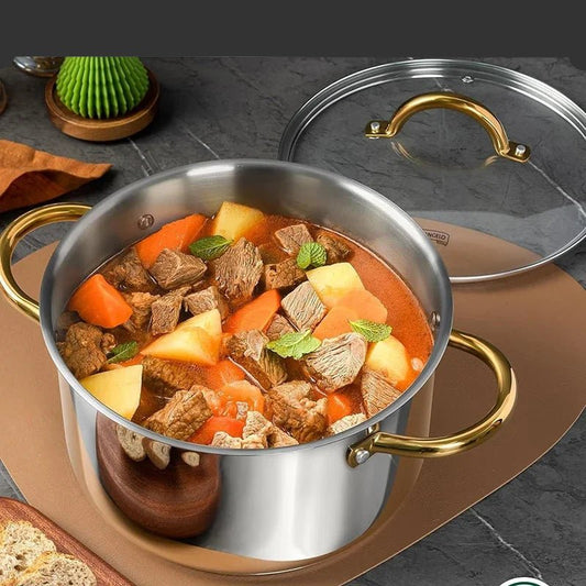 Marmite Inox MICHELANGELO Pro (Jusqu'à 9,5 L) – Tous Feux et Four – Double Poignée, Couvercle - Prati - Kitchen