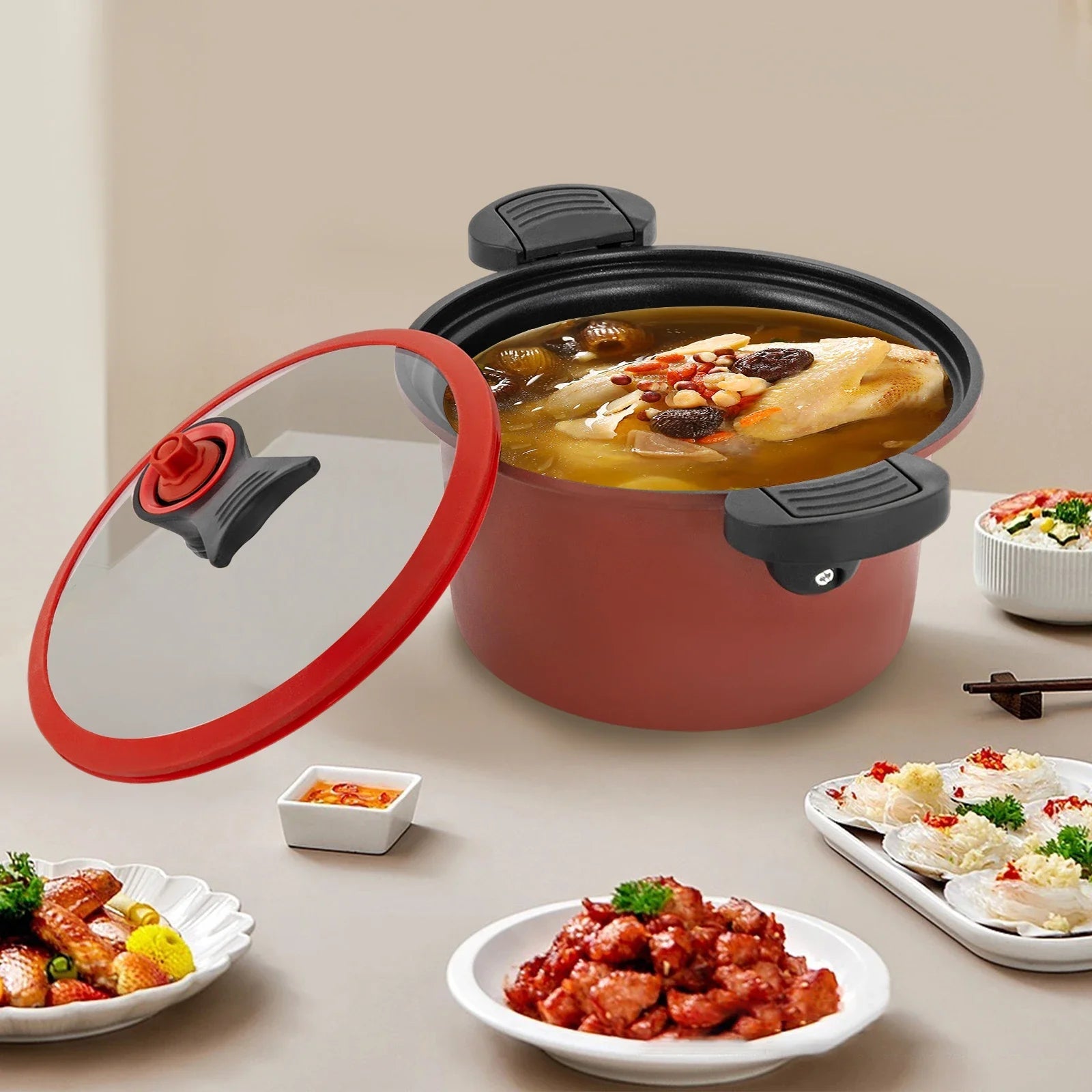 micro - autocuiseur en inox rouge - Prati - Kitchen