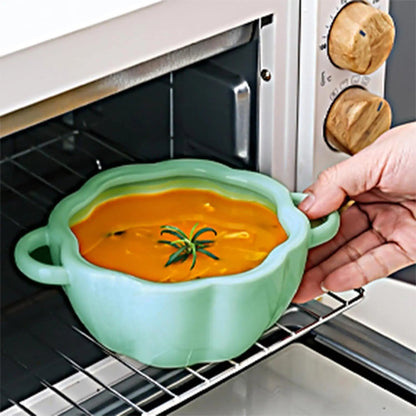 Mini Cocotte Citrouille en Céramique 10cm (200ml) avec Couvercle | Ramequin Individuel pour Four et Soupe à l'Oignon | Design Automne - Prati - Kitchen