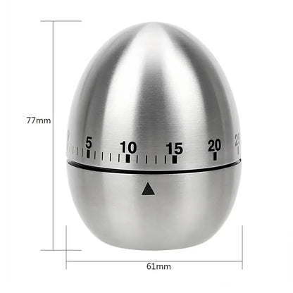 Minuterie de Cuisine Mécanique en Acier Inoxydable 60 minutes | Chronomètre de Cuisson Professionnel sans piles | Outil de Pâtisserie. - Prati - Kitchen
