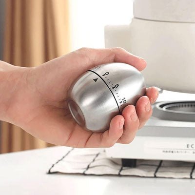 Minuterie de Cuisine Mécanique en Acier Inoxydable 60 minutes | Chronomètre de Cuisson Professionnel sans piles | Outil de Pâtisserie. - Prati - Kitchen