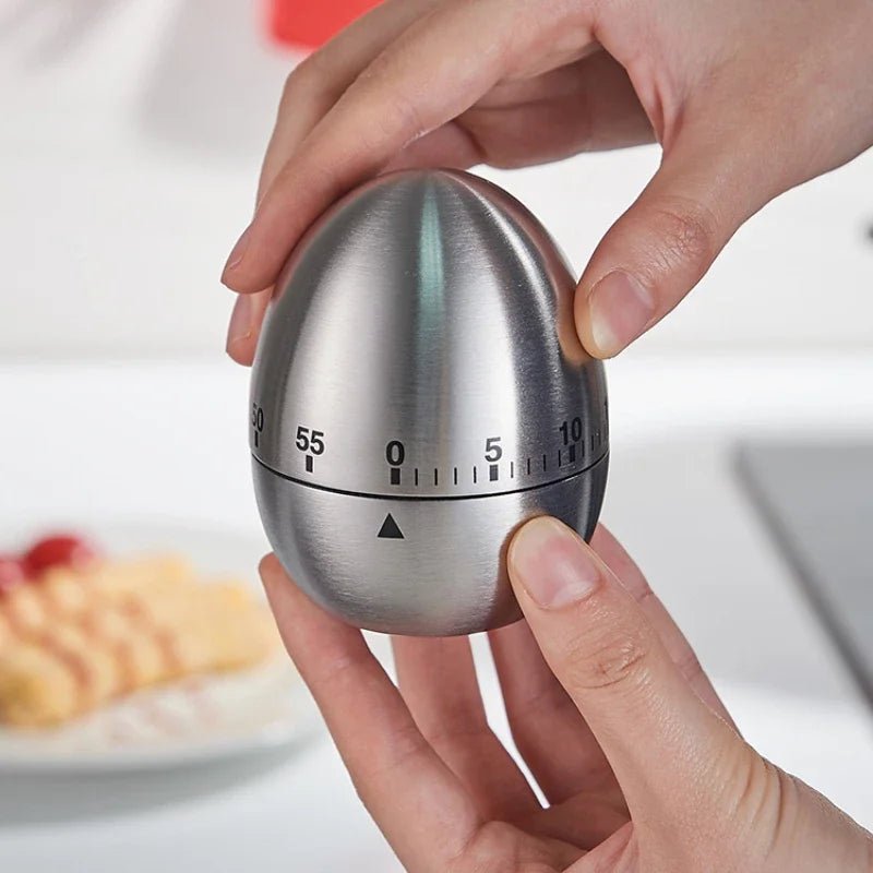 Minuterie de Cuisine Mécanique en Acier Inoxydable 60 minutes | Chronomètre de Cuisson Professionnel sans piles | Outil de Pâtisserie. - Prati - Kitchen