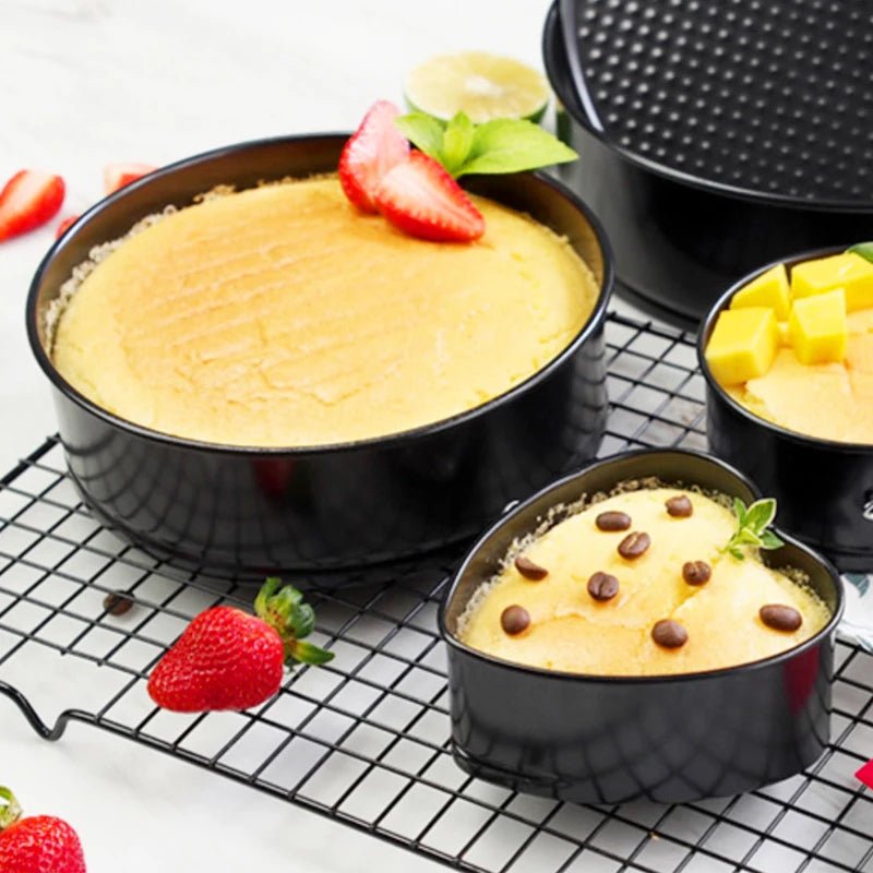 Moule à Gâteau Rond à Fond Amovible Antiadhésif | Moule en Métal (Fer) étanche - Prati - Kitchen
