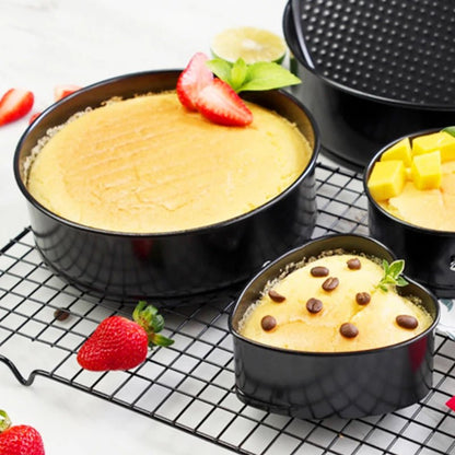 Moule à Gâteau Rond à Fond Amovible Antiadhésif | Moule en Métal (Fer) étanche - Prati - Kitchen