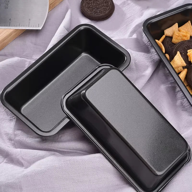Moule à Pain Rectangulaire en Acier au Carbone (Lot de 4 et de 6) - Idéal pour Gâteaux et Cakes - Prati - Kitchen