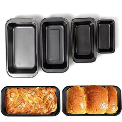 Moule à Pain Rectangulaire en Acier au Carbone (Lot de 4 et de 6) - Idéal pour Gâteaux et Cakes - Prati - Kitchen