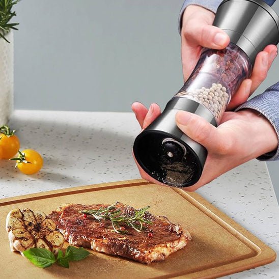 moulin à poivre, épices et sel de mer manuel - double tête en acier inoxydable - Prati - Kitchen