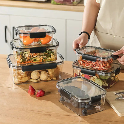 Organisateur Frigo Empilable avec Couvercles Scellés (Lot de 4) - Prati - Kitchen