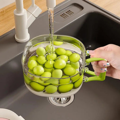 panier- de- vidange- avec- couvercle- 4-en-1 fruits : panier- avec- fruits- dans- l'eau