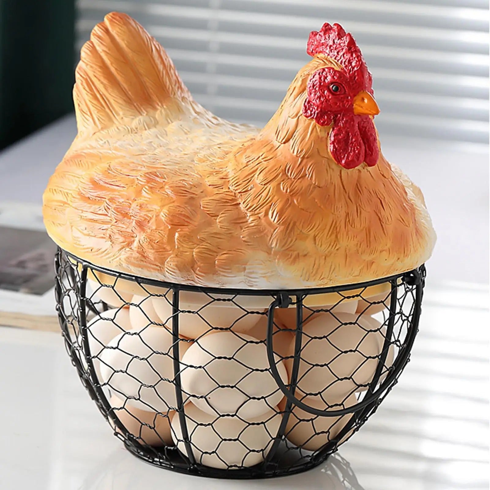 Panier œufs métal poule - Prati - Kitchen