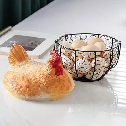 Panier œufs métal poule - Prati - Kitchen