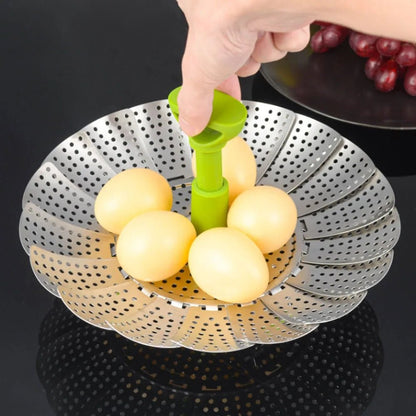 panier vapeur pliable en acier inoxydable pour casserole et poêle - Prati - Kitchen