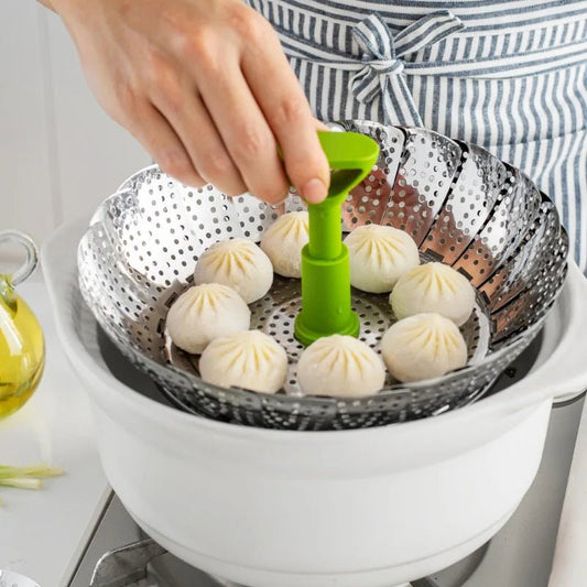 panier vapeur pliable en acier inoxydable pour casserole et poêle - Prati - Kitchen
