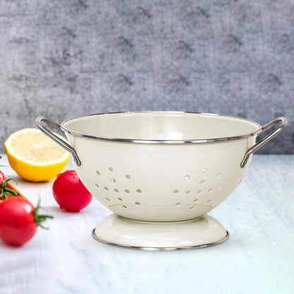 Passoire Cuisine Émaillée Rétro Vintage | Acier Émail Grand Modèle - Prati - Kitchen