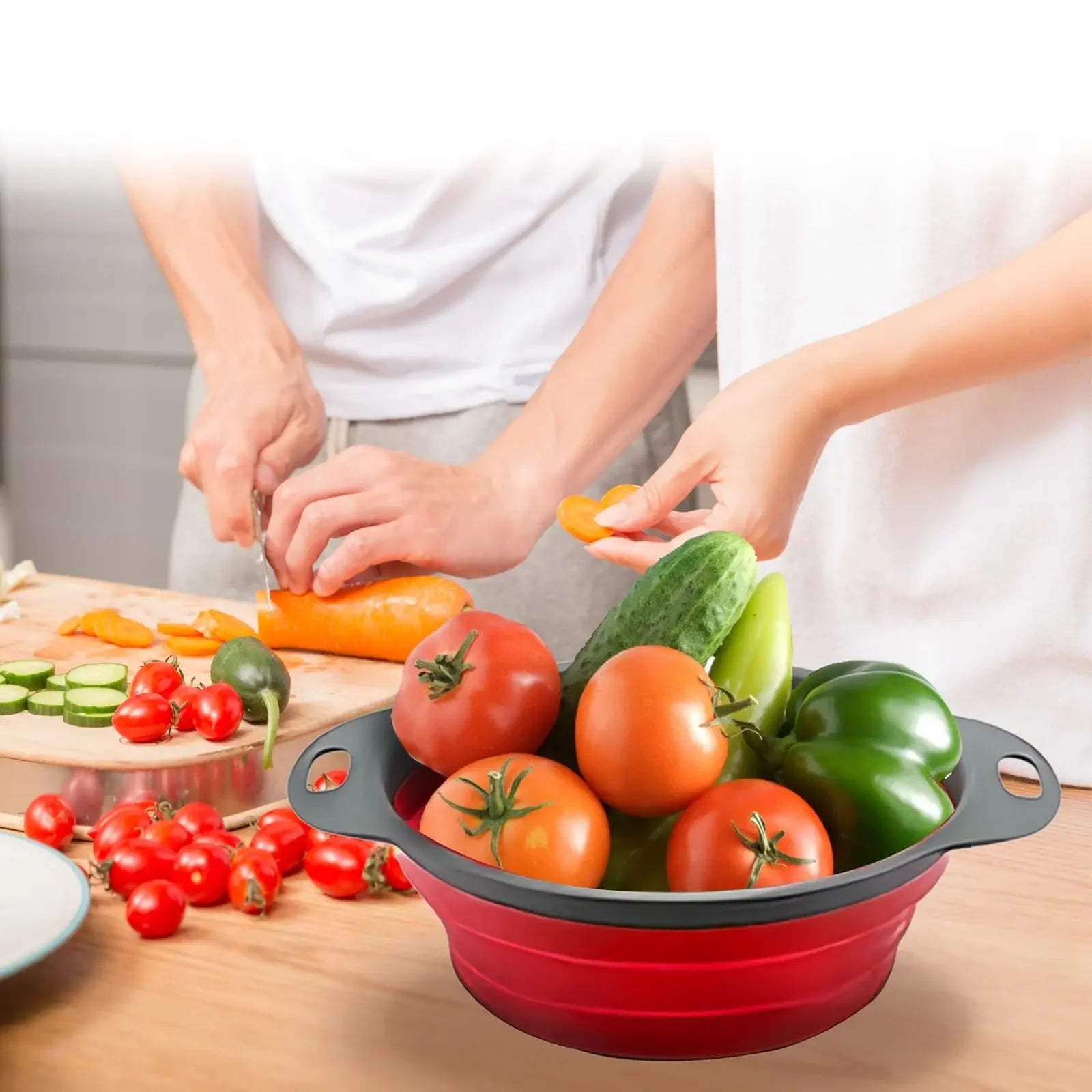 passoire pliable silicone | gain de place cuisine | Égouttoir compact - Prati - Kitchen