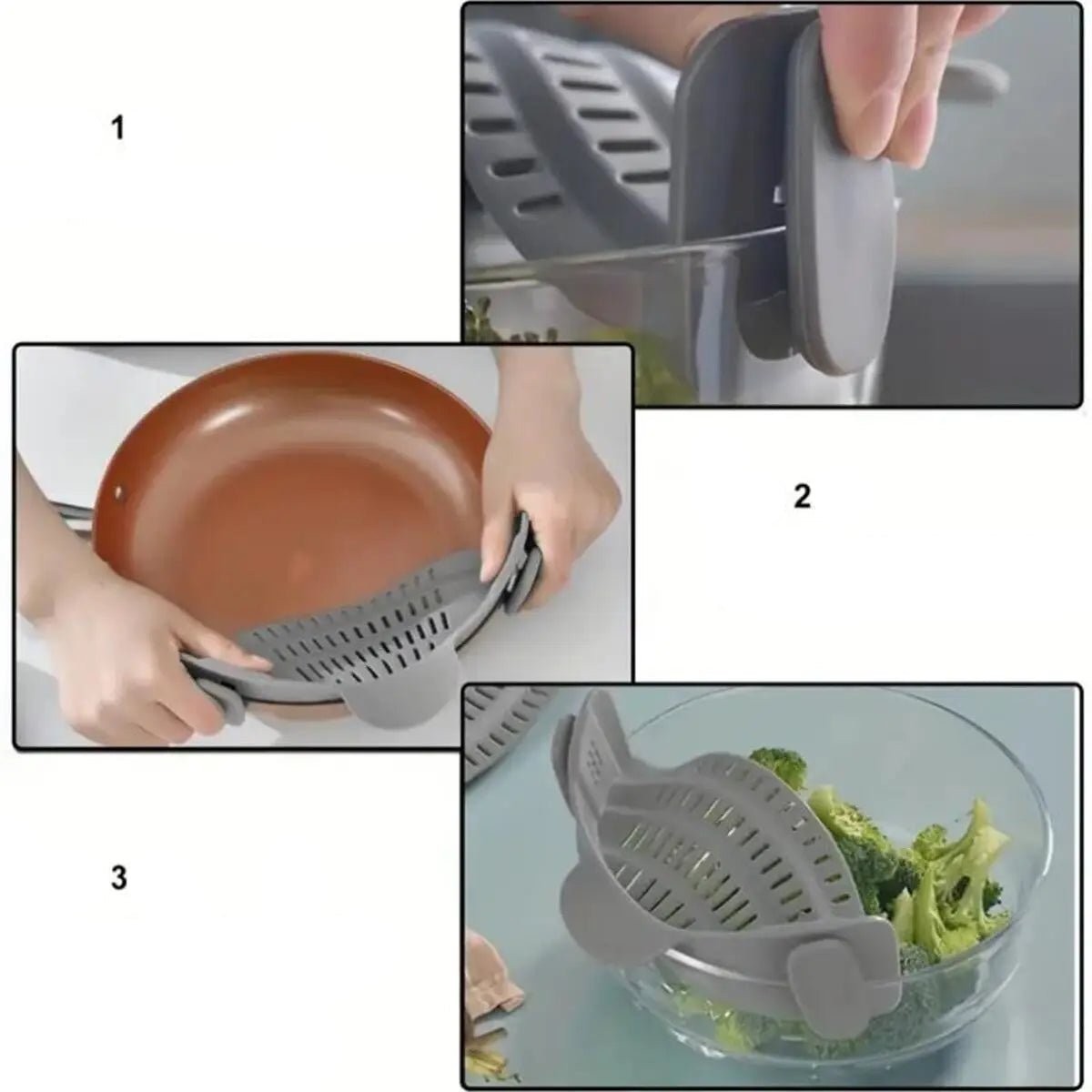 passoire universelle silicone : utilisation