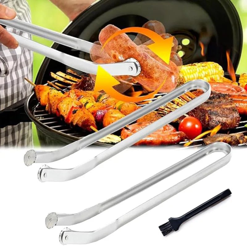 pince barbecue longue en inox avec mâchoire dentelée - Prati - Kitchen