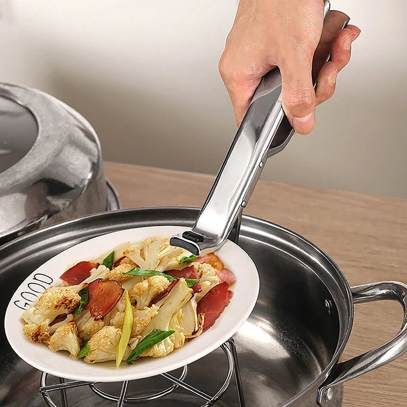 Pince de cuisine anti - brûlure inox pour plats et bols chauds - Prati - Kitchen