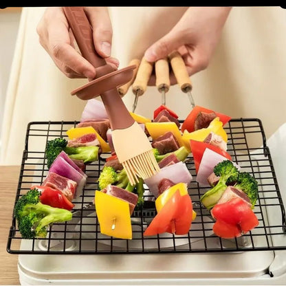 Pinceaux de Cuisine en Silicone Platine | Brosse avec Réservoir en Verre - Prati - Kitchen