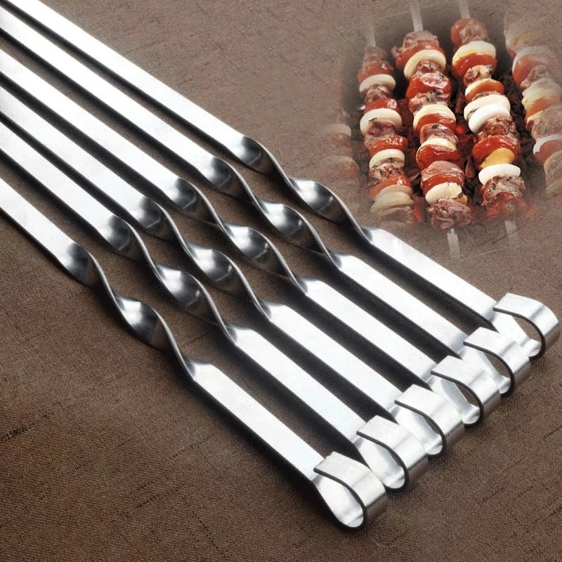 pique à brochette Inox réutilisable : avec viande