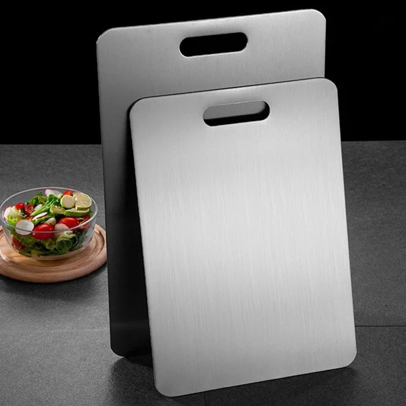 Planche à Découper Alimentaire Double Face en Acier Inoxydable 18/10 - Prati - Kitchen