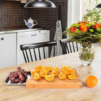 Planche à découper bambou et plateau inox - Prati - Kitchen