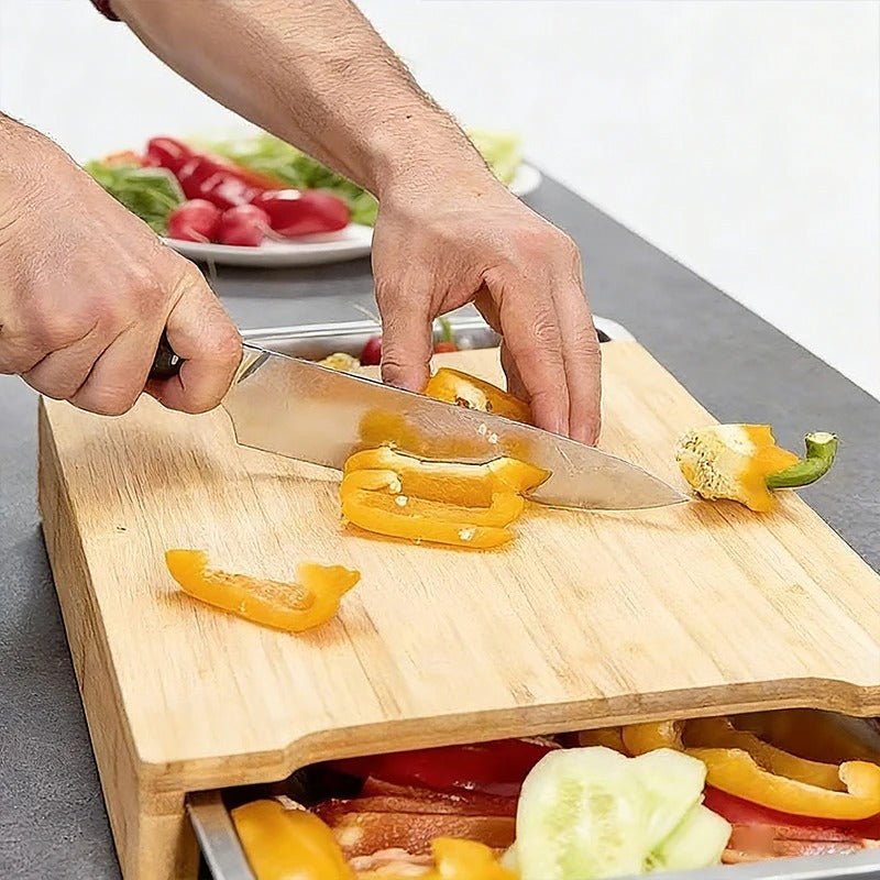 Planche à découper bambou et plateau inox - Prati - Kitchen